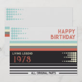 Invitation Retro Cassete Joyeux anniversaire (Devant / Derrière)