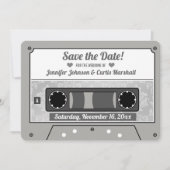 Invitation Retro Cassette Bande Mariage Enregistrer la date (Devant)