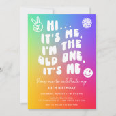 Invitation Rétro C'est moi Je suis le vieux n'importe quel âg (Devant)
