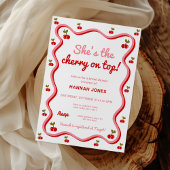 Invitation Retro Cherry sur le dessus Valentine Fête des mari