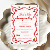 Invitation Retro Cherry sur le dessus Valentine Fête des mari