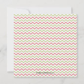 Invitation Retro Chevron Red & Green Holiday Party (Dos)