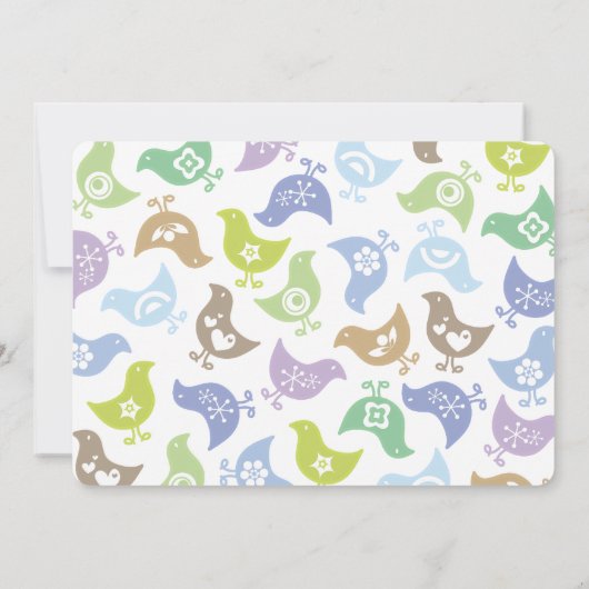 Invitation Retro Chicks Boy Baby shower Party (Dos)