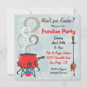 Invitation Retro Chocolate Fondue Party (Devant)
