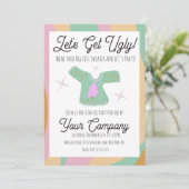 Invitation Retro Christmas Party Ugly Sweat événement (Debout devant)