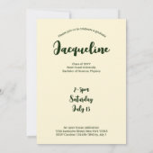 Invitation Retro Ciao Diplômé Italien 2024 Arc Rose Photo (Dos)