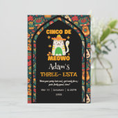 Invitation Retro Cinco De Mayo- Chat Mignon Three-esta  (Debout devant)