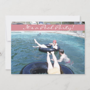 Invitation Retro Cinties Piscine Party Vintage maillot de bai