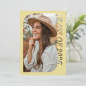 Invitation Retro Class Of 2026 Photo Minimalist Citrus (Debout devant)