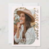 Invitation Retro Class Of 2026 Photo Minimalist Pink (Devant)
