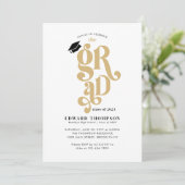 Invitation Rétro Classe de 2023 Fête de remise des diplômes (Debout devant)