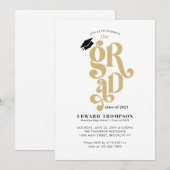 Invitation Rétro Classe de 2023 Fête de remise des diplômes (Devant / Derrière)