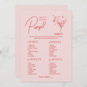 Invitation Rétro Cocktail Bachelorette Quoi de neuf dans votr (Devant / Derrière)