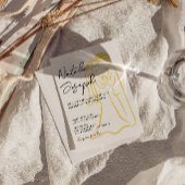 Invitation Retro Colorful Hand Drawn Summer Photo Wedding