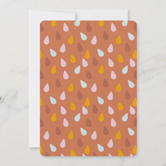 Invitation Retro Colours Rainbow Doodle fête d'anniversaire (Dos)