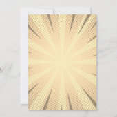 Invitation Retro Comic Book Superhero Mariage unique (Dos)