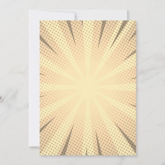 Invitation Retro Comic Book Superhero Mariage unique (Dos)