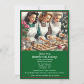 Invitation Retro Cookie Exchange Noël (Devant)