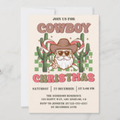 Invitation Retro Cowboy Christmas Party | Western Holiday (Devant)