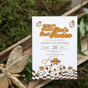 Invitation Retro Cowboy Halloween Premier Rodéo Anniversaire