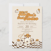 Invitation Retro Cowboy Halloween Premier Rodéo Anniversaire (Devant)