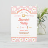 Invitation Retro Daisy Anniversaire de la fête du bois (Debout devant)