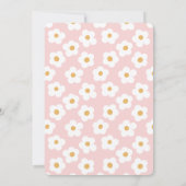 Invitation Retro Daisy Anniversaire de la fête du bois (Dos)