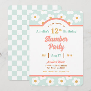 Invitation Retro Daisy Anniversaire de la fête du bois