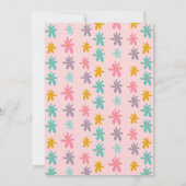 Invitation Retro Daisy Flower Sweet 16 fête d'anniversaire (Dos)