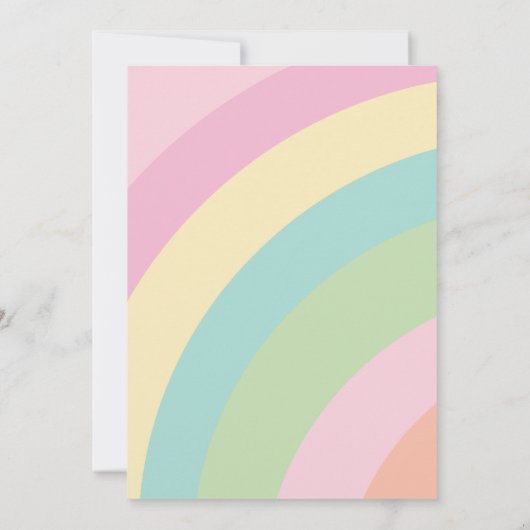 Invitation Retro Daisy Four Ever Super Rainbow 4e anniversair (Dos)