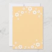Invitation Retro Daisy Young Wild Trois ans jaune anniversair (Dos)