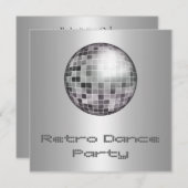 Invitation Retro Dance Party (Devant / Derrière)