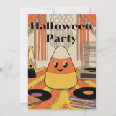 Invitation rétro de fête d'Halloween Groovy Candy (Devant)