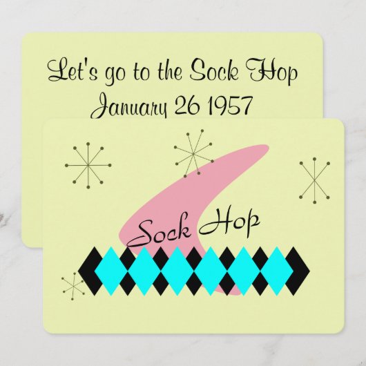 Invitation rétro de l'ère atomique (Devant / Derrière)