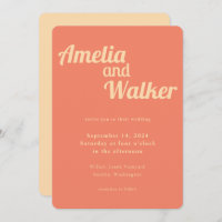 Retro Delight Peach et Apricot Mariage