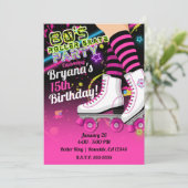 Invitation Retro des années 80 Patinage de roulette Patinage (Debout devant)