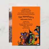 Invitation Retro des années 90 Halloween Trick ou dégustation (Devant / Derrière)