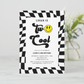 Invitation Retro Deux Cool Wavy Skateboard 2e anniversaire (Debout devant)