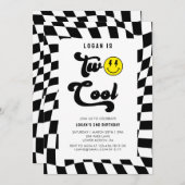 Invitation Retro Deux Cool Wavy Skateboard 2e anniversaire (Devant / Derrière)