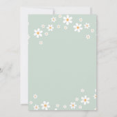 Invitation Retro Deux marguerite Super boho floral deuxième a (Dos)