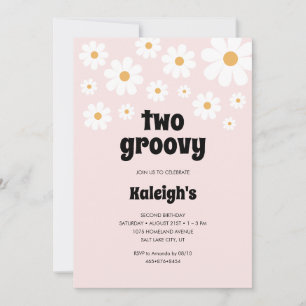 Invitation Retro Deux Super 70's Style Anniversaire