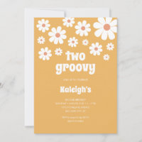 Retro Deux Super 70's style Anniversaire Invitatio