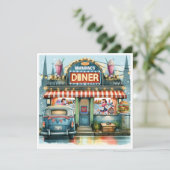 INVITATION RETRO DINER CINQUANTES (Debout devant)