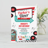 Invitation Retro Diner Party (Debout devant)
