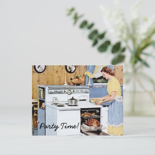 Invitation Retro Dinner Party (Debout devant)