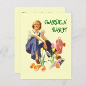 Invitation Rétro ~ d'invitation de réception en plein air (Devant / Derrière)