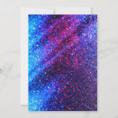 Invitation Retro Disco Ball Bright rose Neon brillant Anniver (Dos)