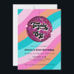 Invitation Retro Disco Ball Pink 21e anniversaire<br><div class="desc">Groove ce soir ! Préparez vos invités à faire du boogie avec cette collection amusante et les années 70. Avec des vagues de couleurs fantaisistes dans des couleurs à la mode et des formulations rétro,  il est sûr de se démarquer.</div>