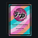Invitation Retro Disco Ball Pink 40e anniversaire<br><div class="desc">Groove ce soir ! Préparez vos invités à faire du boogie avec cette collection amusante et les années 70. Avec des vagues de couleurs fantaisistes dans des couleurs à la mode et des formulations rétro,  il est sûr de se démarquer.</div>