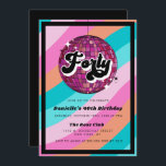 Invitation Retro Disco Ball Pink 40e anniversaire<br><div class="desc">Groove ce soir ! Préparez vos invités à faire du boogie avec cette collection amusante et les années 70. Avec des vagues de couleurs fantaisistes dans des couleurs à la mode et des formulations rétro,  il est sûr de se démarquer.</div>